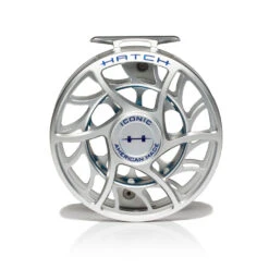 Hatch Iconic Fly Reel // 11 Plus -Fishpond Store Iconic11PlusReel ClearBlue LargeArbor Front