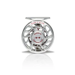 Hatch Iconic Fly Reel // 3 Plus -Fishpond Store Iconic3PlusReel ClearRed LargeArbor Front