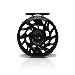 Hatch Iconic Fly Reel // 7 Plus -Fishpond Store Iconic7PlusReel BlackSilver LargeArbor Front