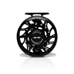 Hatch Iconic Fly Reel // 7 Plus -Fishpond Store Iconic7PlusReel BlackSilver MidArbor Front