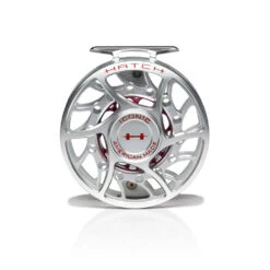 Hatch Iconic Fly Reel // 7 Plus -Fishpond Store Iconic7PlusReel ClearRed MidArbor Front